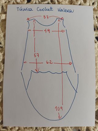 🌸 Sobrevestido asimétrico crochet 🌸 Kalexa