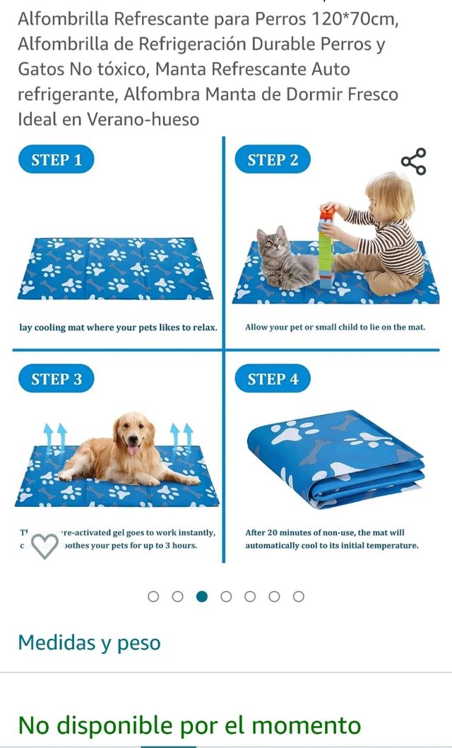 Alfombra refrescante perros xxl. 120x70