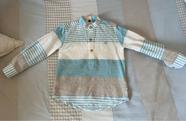 Camisa de Lino Turquesa de Nachete