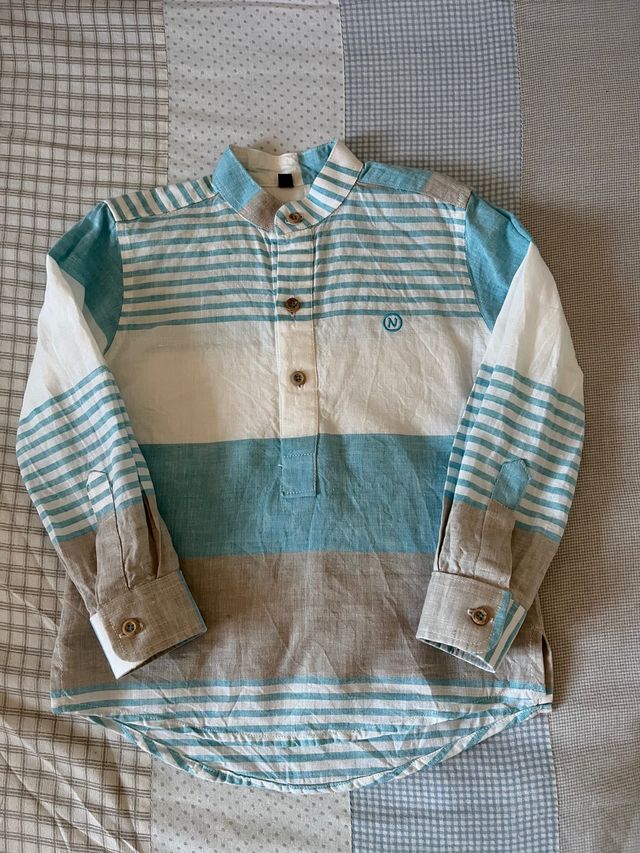 Camisa de Lino Turquesa de Nachete