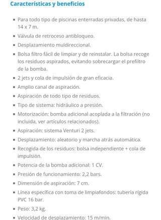 Limpiafondos automático piscina Polaris