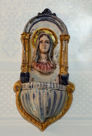 quadretto in ceramica dipinto a mano