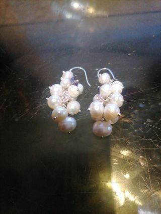 pendientes de plata y perlas