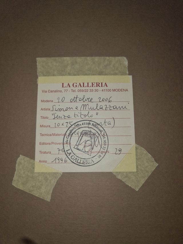 Dipinto Acquaforte Simona mulazzani - 1996