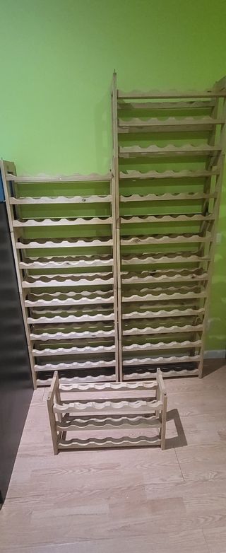 Botellero modular desmontable madera
