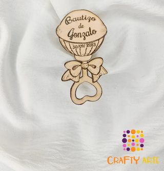 Recordatorio Bautizo Sonajero Personalizado