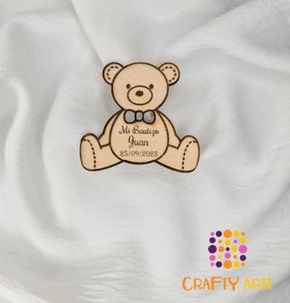 Recordatorio Bautizo Osito Personalizado