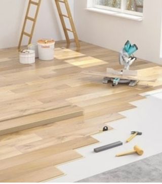 colocación de tarima flotante.