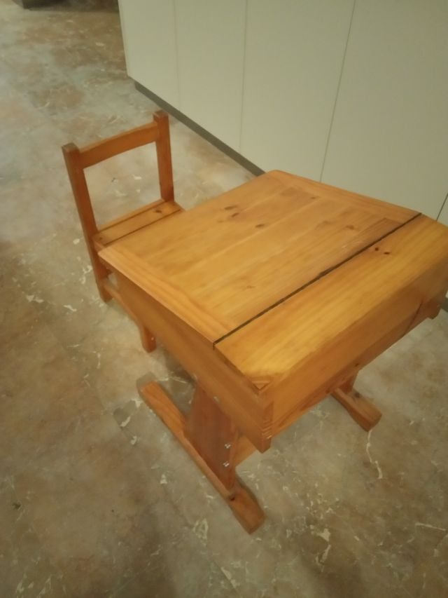 escritorio infantil de madera real