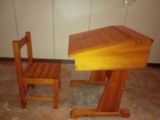 escritorio infantil de madera real