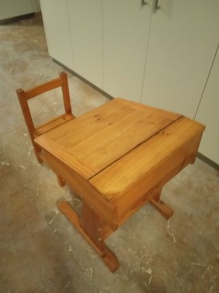 escritorio infantil de madera real