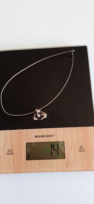 Colgante y medalla surrealista, todo en plata 925.