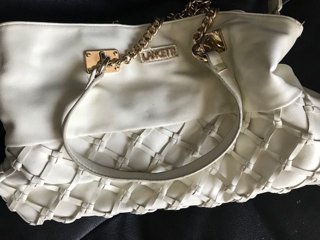 Borsa bianca stile usurato