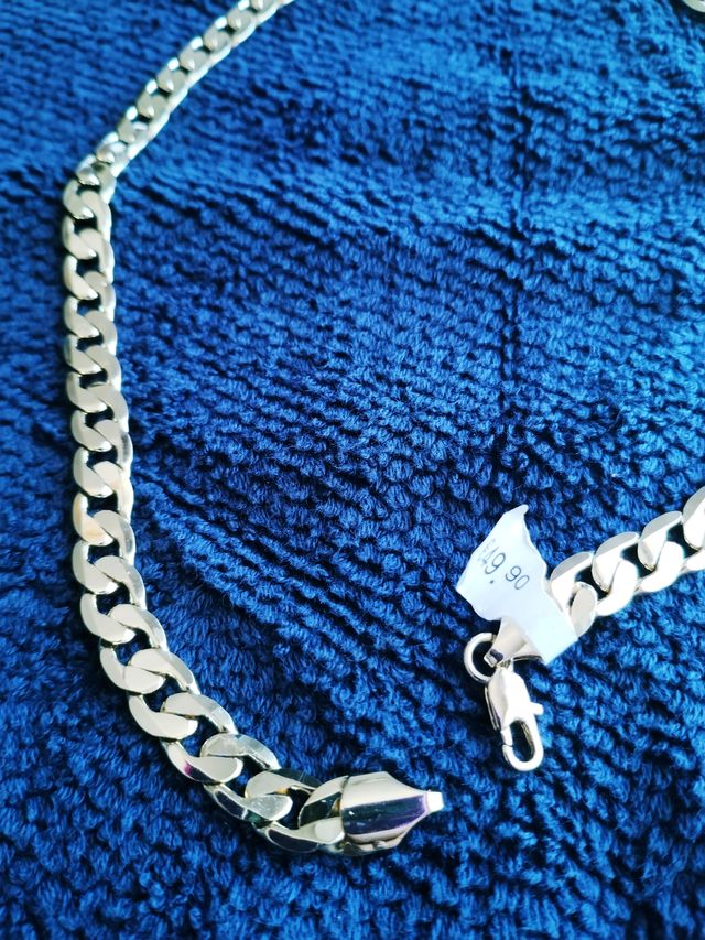 Sólido Cordón Cubano Pesado Amarillo Bañado Oro