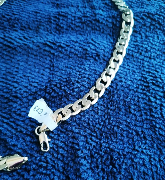 Sólido Cordón Cubano Pesado Amarillo Bañado Oro