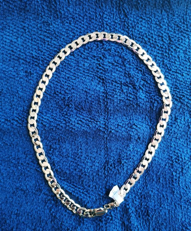 Sólido Cordón Cubano Pesado Amarillo Bañado Oro