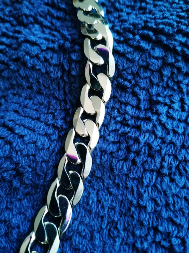 Sólido Cordón Cubano Pesado Amarillo Bañado Oro