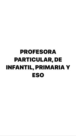 PROFESORA PARTICULAR