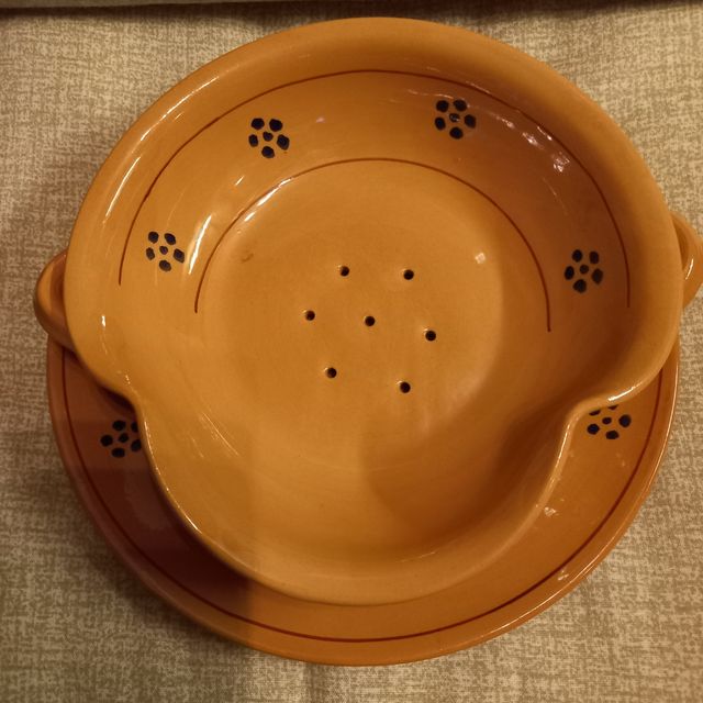 scola olive con piatto j  terracotta