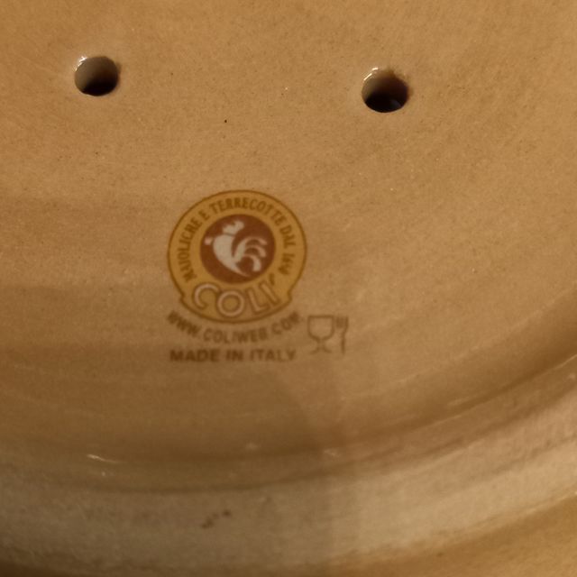 scola olive con piatto j  terracotta