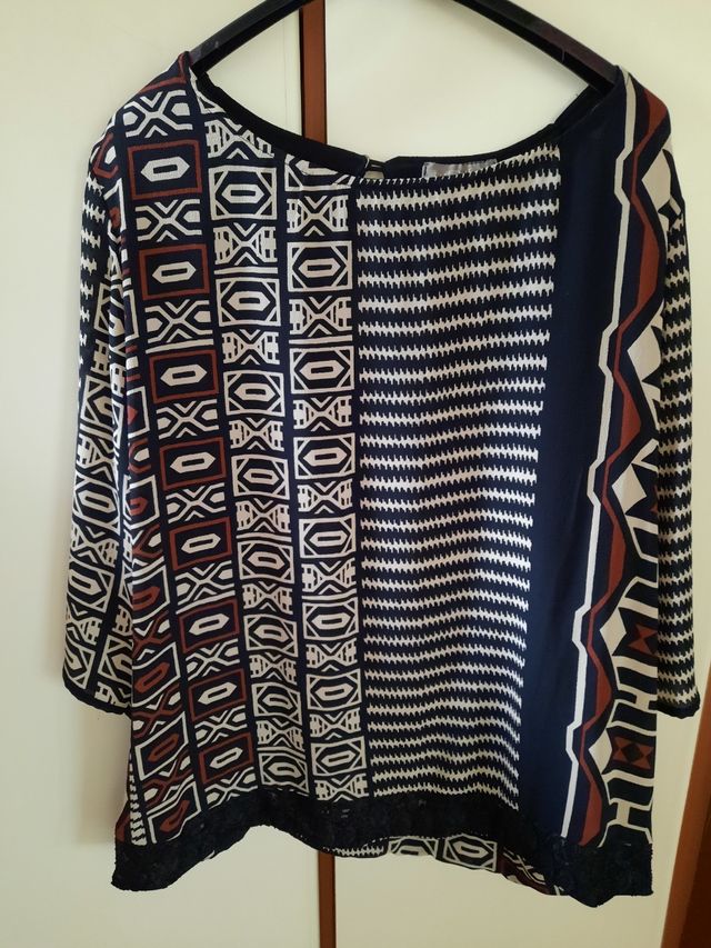 giacca lino con camicia in tinta XL