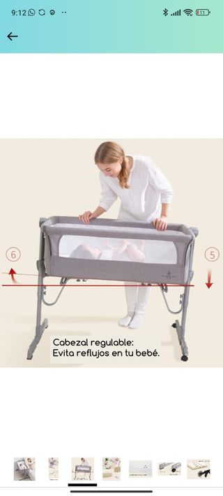 Minicuna Colecho RECLINABLE, Multialturas