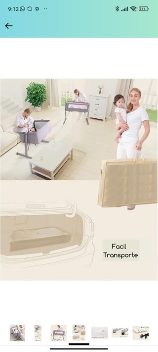 Minicuna Colecho RECLINABLE, Multialturas