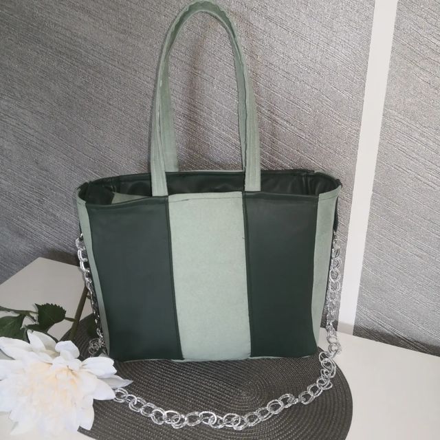 tote bag vera pelle vintage