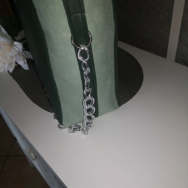 tote bag vera pelle vintage