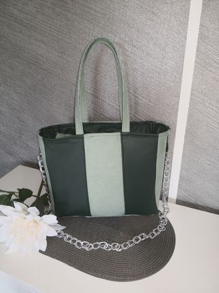 tote bag vera pelle vintage
