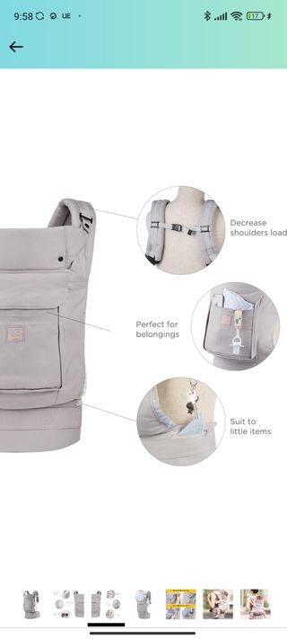 Mochila portabebe ergonómica