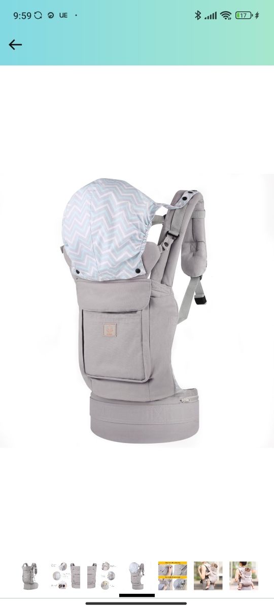 Mochila portabebe ergonómica