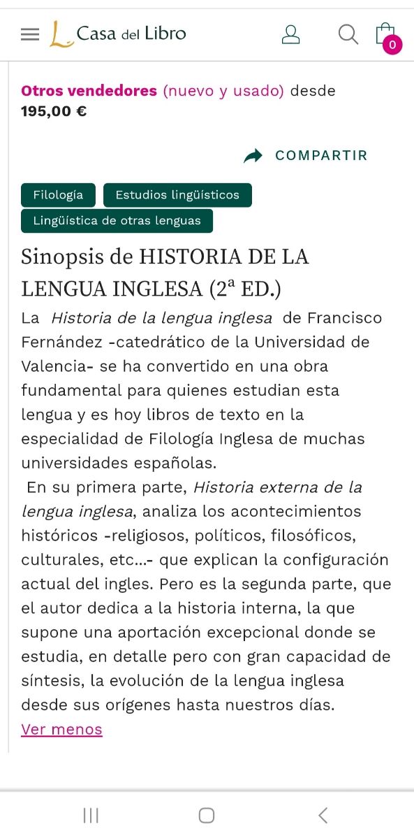 Libro historia de la lengua inglesa