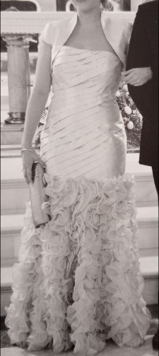 Vestido boda rosa Sonia Peña 38 y chaqueta