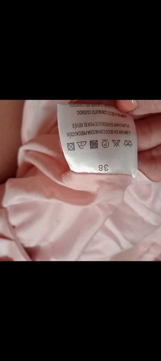 Vestido boda rosa Sonia Peña 38 y chaqueta