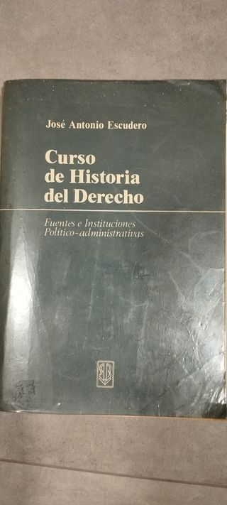 Libro  Curso de Historia del Derecho