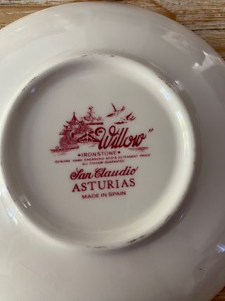 juego de cafe willow rosa