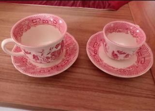 juego de cafe willow rosa