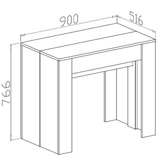 Mesa comedor fuelle nueva