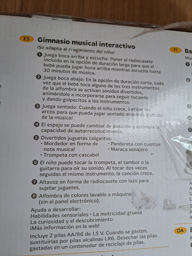 Manta de juegos musical interactiva para bebe