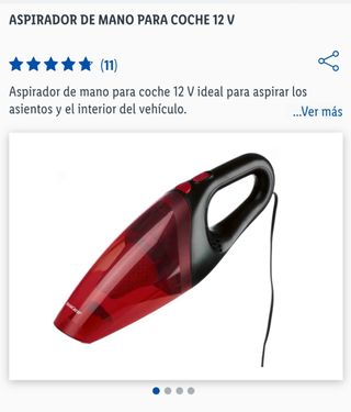 Aspirador de mano para coche 12V