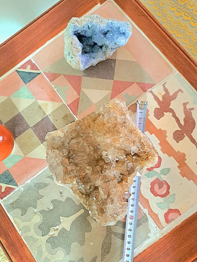 Drusa de cuarzo ahumado 