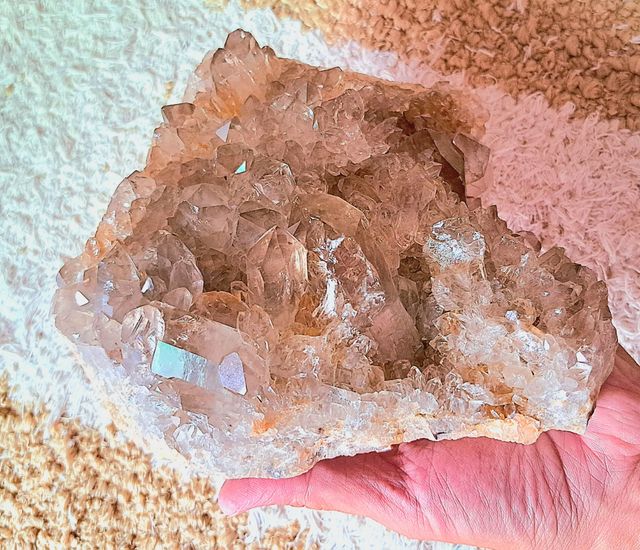 Drusa de cuarzo ahumado 