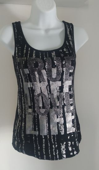 Camiseta tirantes brillo. De Pinkie.