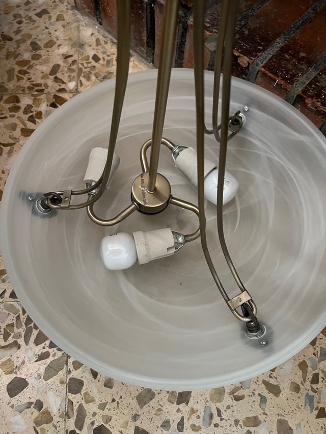 Lampara de techo cristal