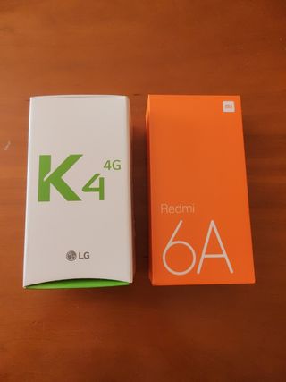 Cajas móviles Redmi 6A y LGK4