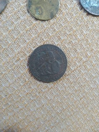 Monedas romanas y del siglo XIX