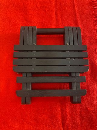 MINI TABURETE DE MADERA PLEGABLE