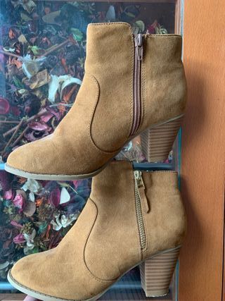 botines marrones de tacón