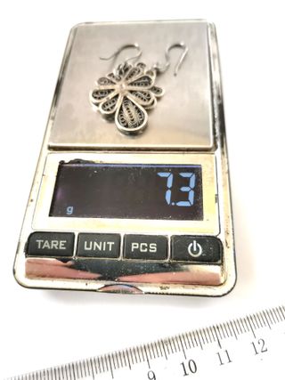 Pendientes Largos de Plata con Diseño de Trébol en